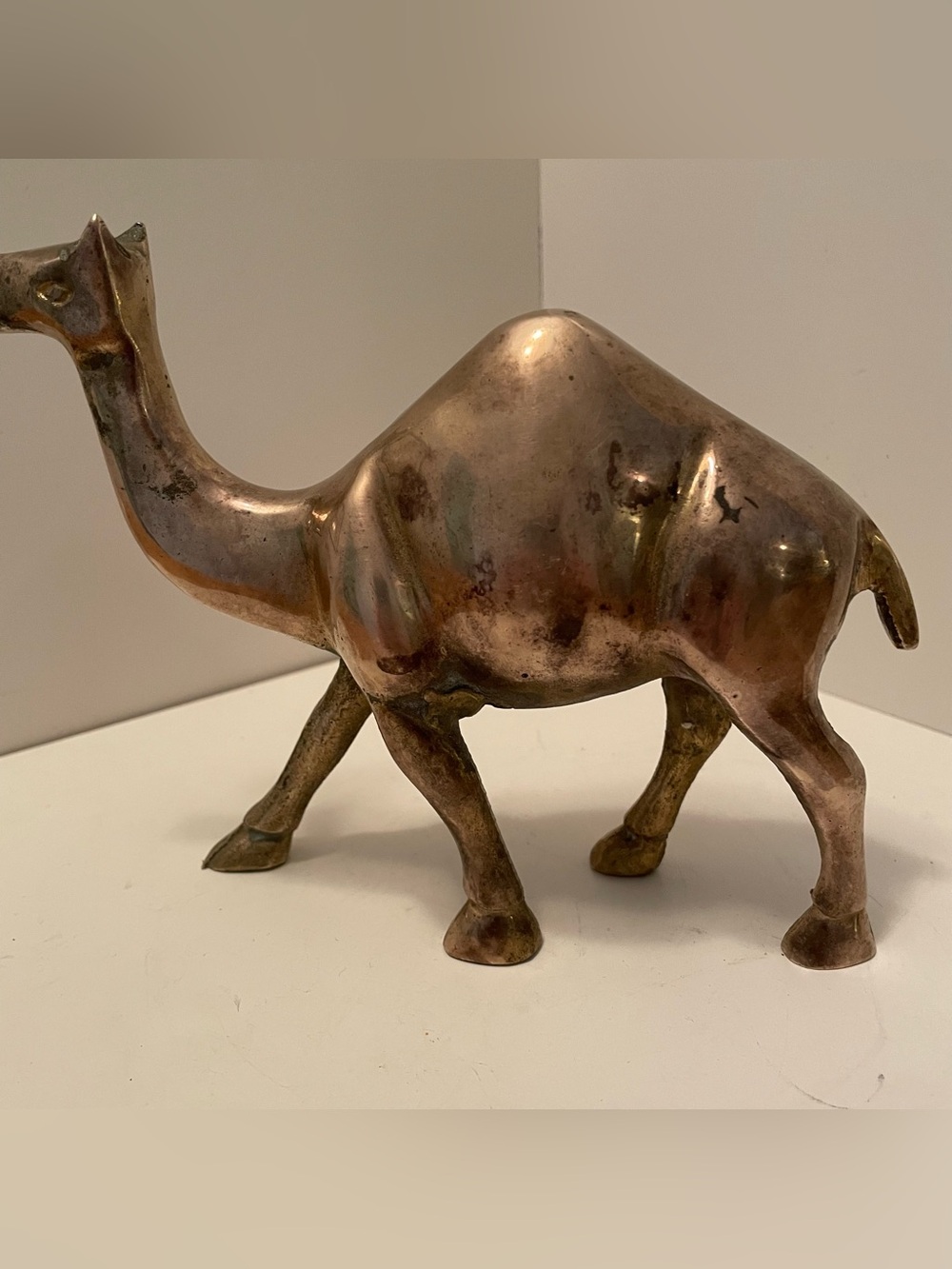 Vintage Solid Brass Camel Figurine Dromedary Mid Century Modern Design - Picture 2 of 7